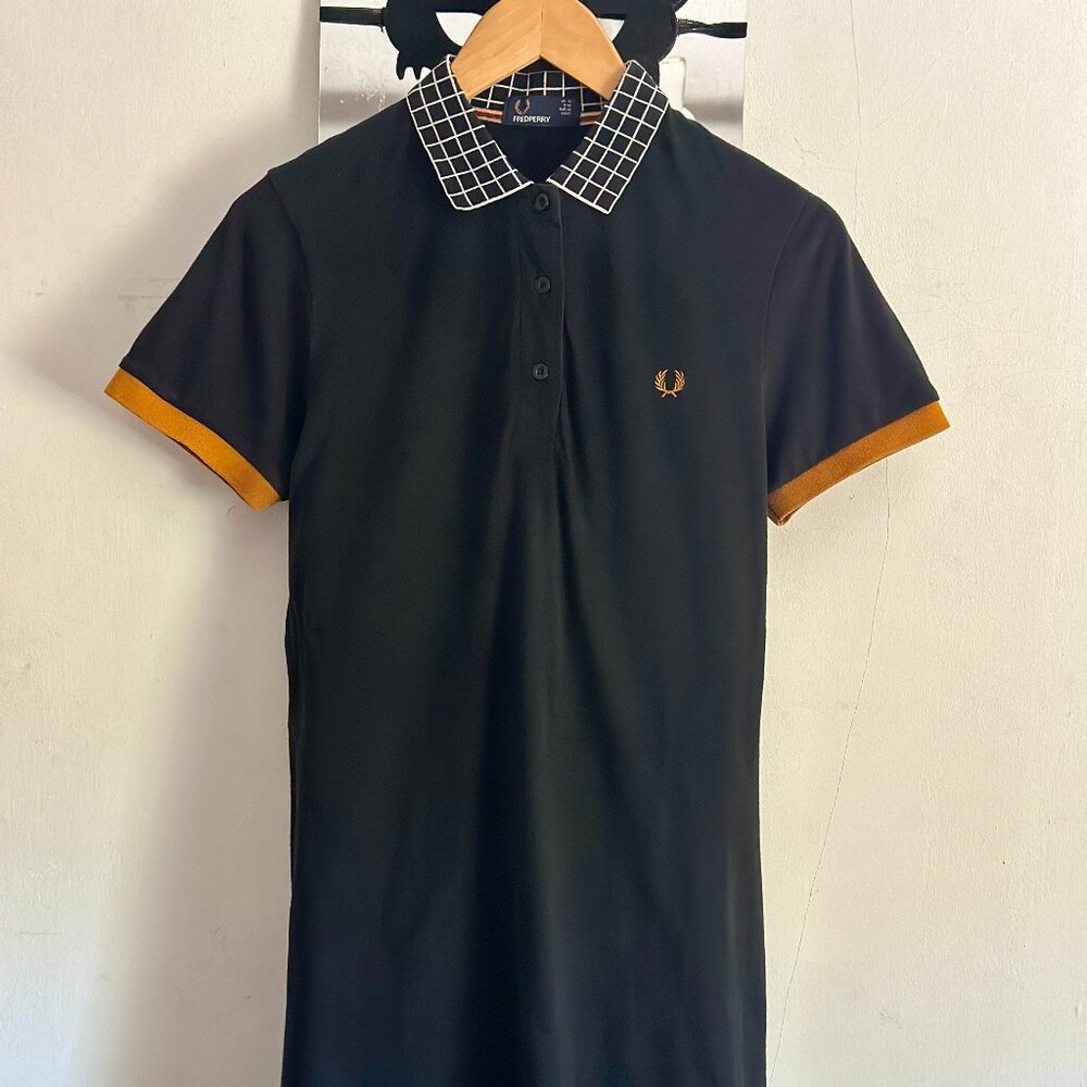 Fred Perry Window Pane Pique Tennis Bowling Dress- UK 10 US 6